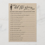 Rustic What Did The Groom Say Bridal Shower Game Enclosure Card at Zazzle