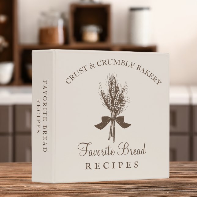 Rustic Wheat Favorite Bread Recipes 3 Ring Binder (Creator Uploaded)