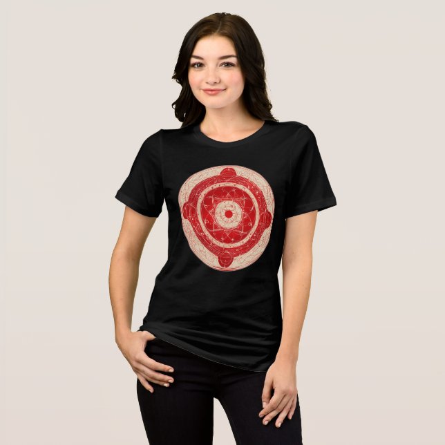 "Rustic Wheel of Progress: Symbol of Movement & Jo Tri-Blend Shirt (Front Full)