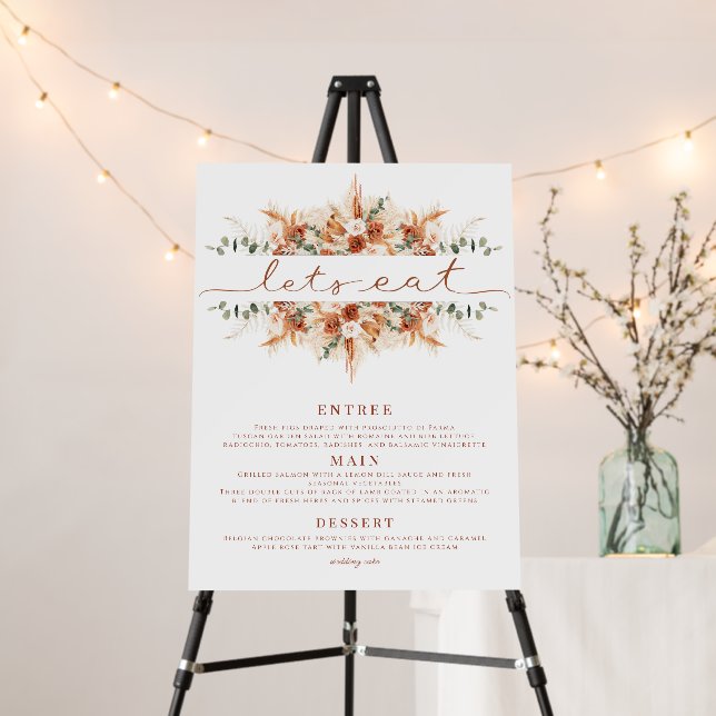 Rustic Whimsical Hand Drawn  Script Bar Menu Sign (In Situ (Stand))
