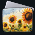 Rustic Whimsical Watercolor Sunflower Field Laptop Sleeve<br><div class="desc">This laptop sleeve design features a watercolor field filled with beautiful sunflowers. Personalize it with a name. Makes a great Mother's Day or birthday gift. Created by Simply Farmhouse Press.</div>