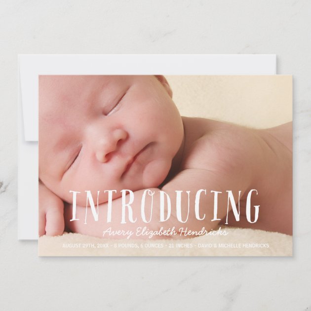 Rustic Whimsy | Photo Birth Announcement