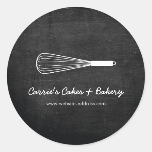 Rustic Whisk Logo Bakery Catering Stickers