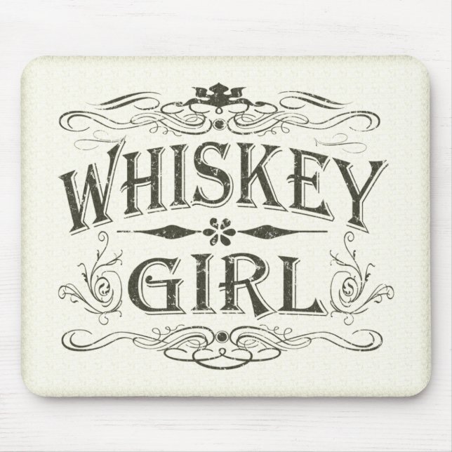 Rustic Whiskey Girl Mouse Pad (Front)