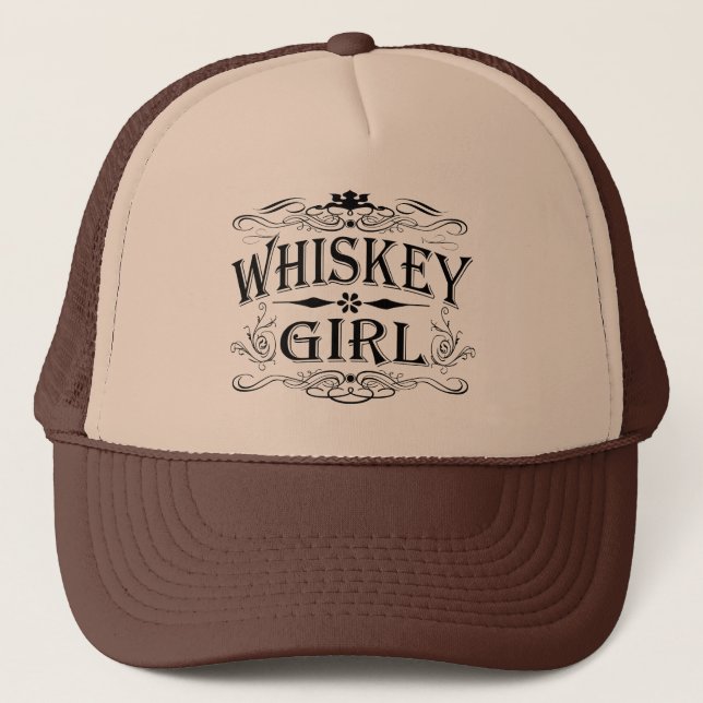 Rustic Whiskey Girl Trucker Hat (Front)