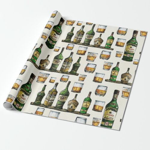 Rustic Whiskey Wrapping Paper