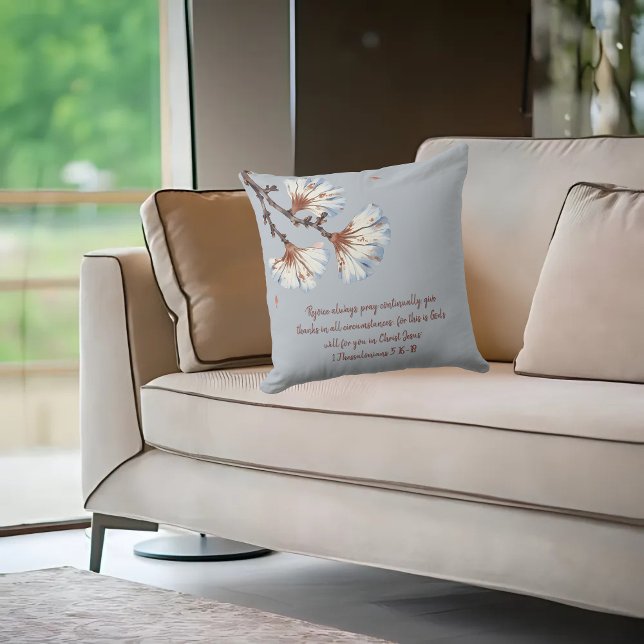 Rustic Whispering Petals Throw Pillow (Creator Uploaded)