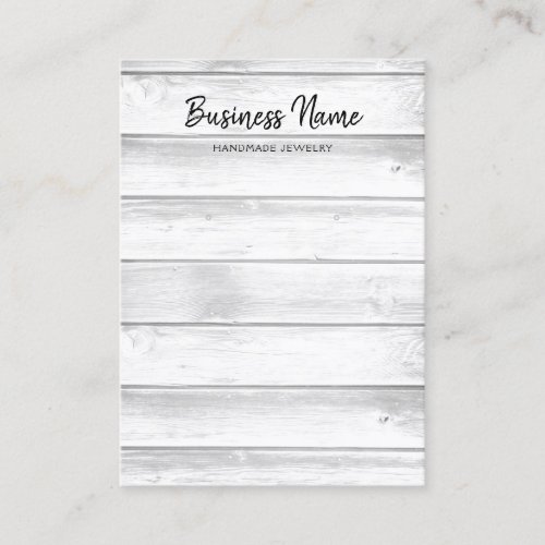 Rustic White Barn Wood Earring Jewelry Display Business Card