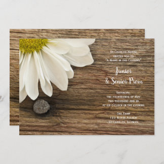 Rustic White Daisy Country Junior / Senior Prom Invitation