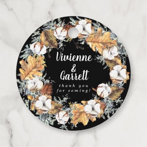 Rustic White Floral Engagement Party Thank You Favor Tags