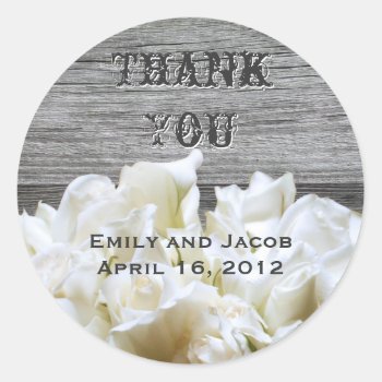 Rustic White Flowers Favor Tags by TwoBecomeOne at Zazzle