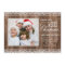 Rustic White Lace & Wood Christmas Flat Photo Card