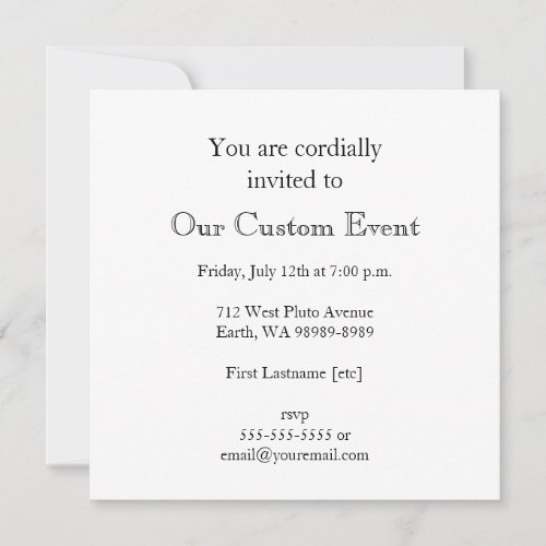 Rustic White Letterpress Ampersand Invitation
