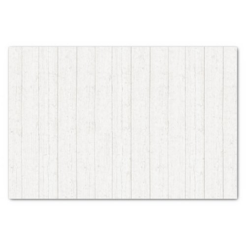 Rustic White Light Washed Wood Barn Boards Tissue Paper