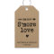 Rustic White S'more Love Wedding Tag