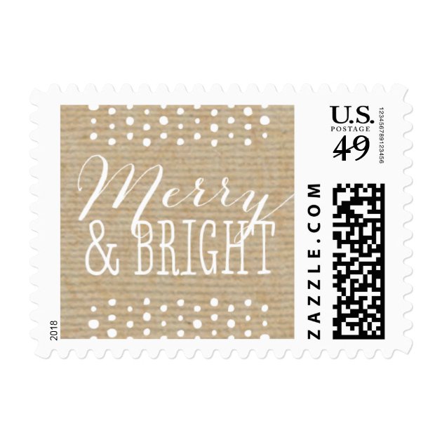 Rustic White Snow Holiday Stamp