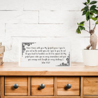 Rustic White Vintage Black Corner Frame Scripture