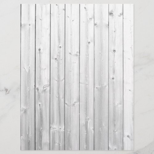 Rustic White Weathered Wood Craft Paper