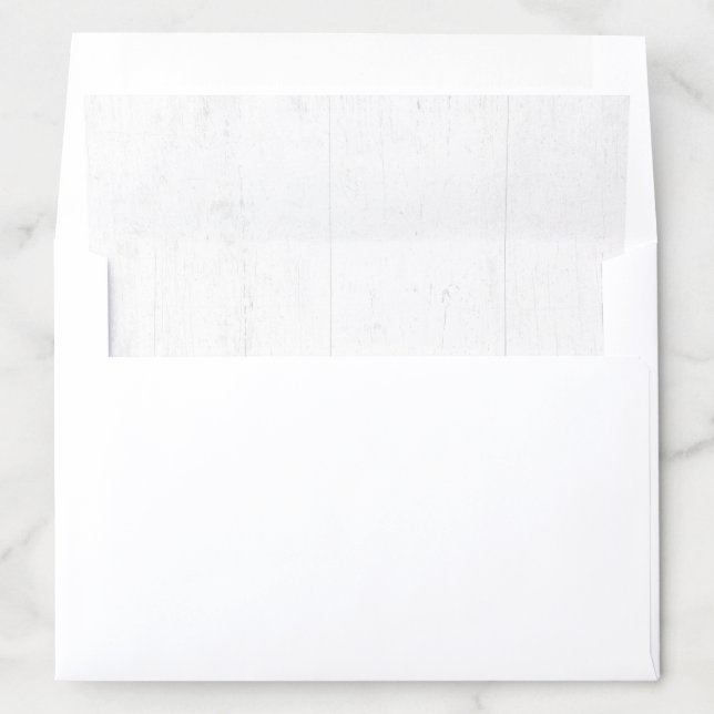 Rustic White Weathered Wood Envelope Liner (In Envelope)