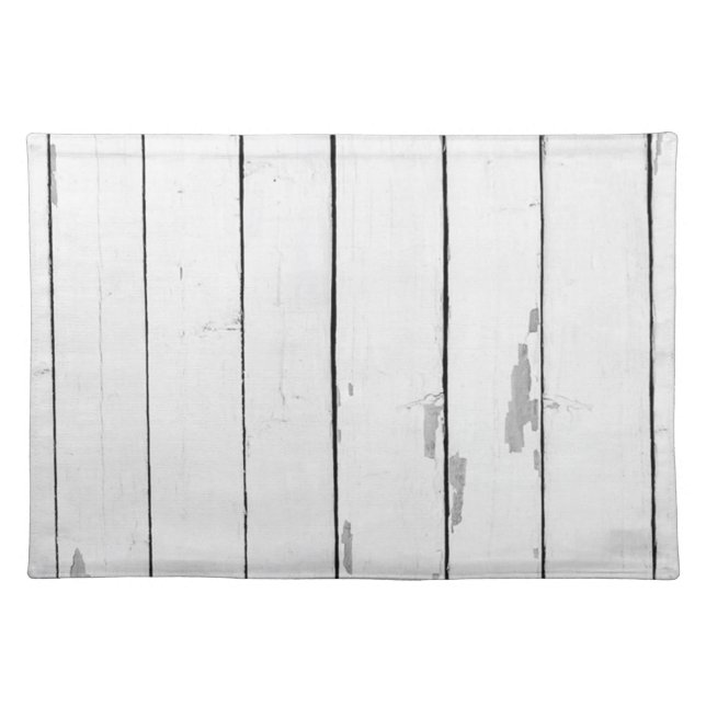 Rustic White Wood Farmhouse Shiplap Placemat (Front)