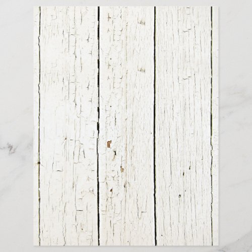 Rustic White Wood Scrapbook Cardstock