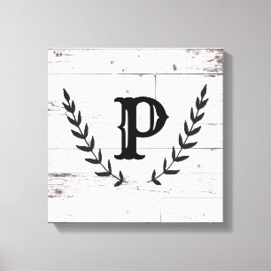 Rustic White Wood Shabby Chic Laurel Wall Art