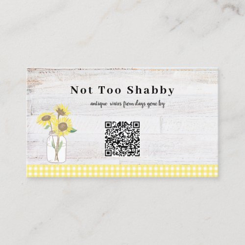 Rustic White Wood Shabby Cottage Chic  Business Card