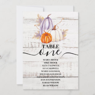 Rustic White Wood Watercolor Pumpkin Sunflower   I Invitation