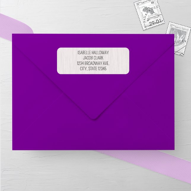 Rustic White Wood Wedding Address Label (Creator Uploaded)