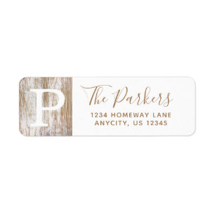 Rustic Whitewashed Wood Label