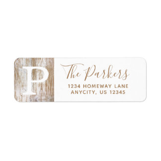 Rustic Whitewashed Wood Label