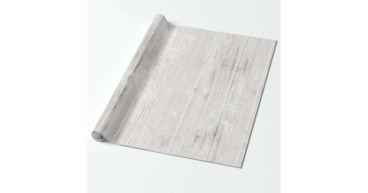 Rustic Whitewashed Wood Wrapping Paper Zazzle