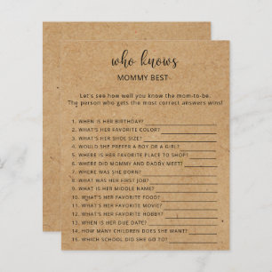 Rustic - Who knows mommy best game