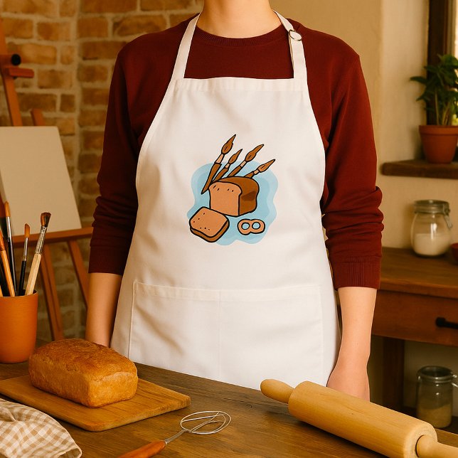 Rustic Whole Grain Bread Farmhouse Food Adult Apron (Creator Uploaded)