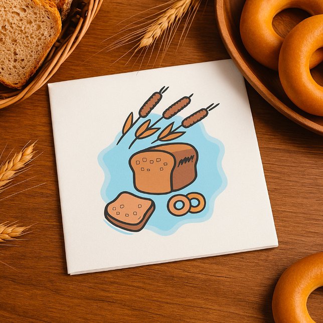 Rustic Whole Grain Bread Farmhouse Food Napkins (Creator Uploaded)