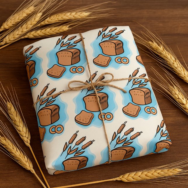 Rustic Whole Grain Bread Farmhouse Food Wrapping Paper (Creator Uploaded)