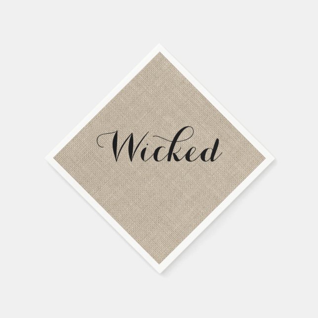 Rustic Wicked Halloween Napkin (Corner)