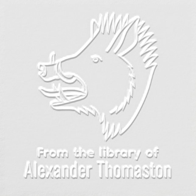 Rustic Wild Boar Head “From the Library of” Embosser (Design)