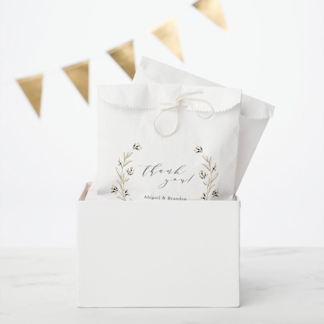 Rustic Wild Floral Country Wedding thank you Favor Bag (Party)