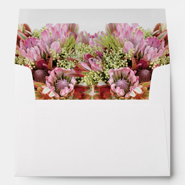 Rustic Wild Flower Bouquet 5x7 Wedding Invitation Envelope (Back (Bottom))