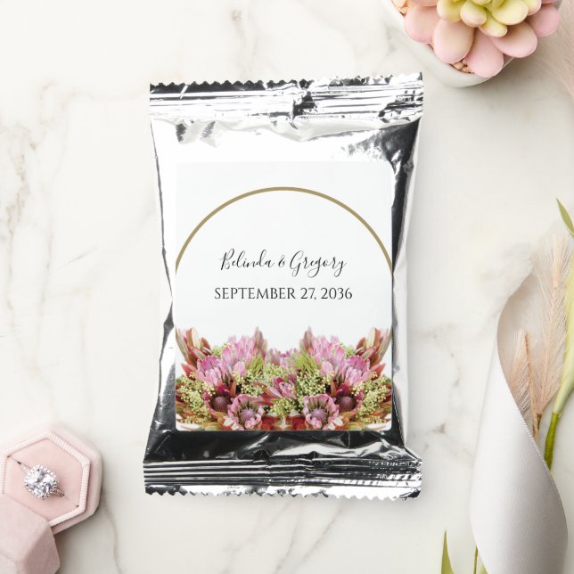 Rustic Wild Flower Bouquet Wedding Coffee Drink Mix (Wedding)