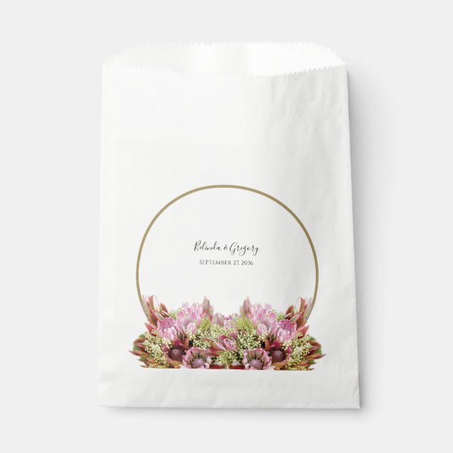 Rustic Wild Flower Bouquet Wedding Favor Bag (Front)