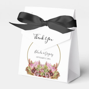 Rustic Wild Flower Bouquet Wedding Favor Boxes