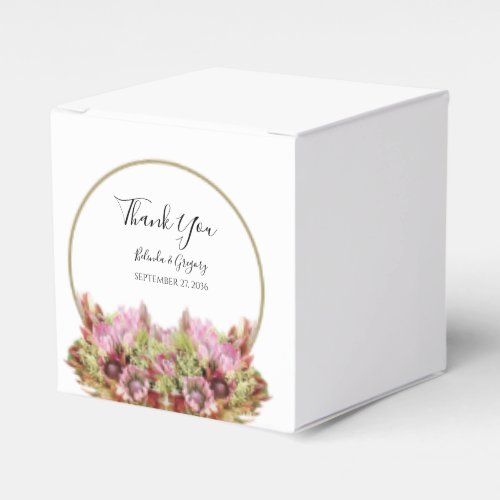 Rustic Wild Flower Bouquet Wedding  Favor Boxes