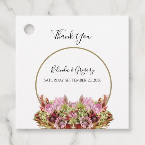 Rustic Wild Flower Bouquet Wedding Gift Favor Tags