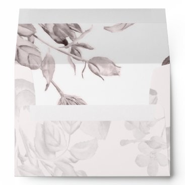 Rustic Wild Flowers Wedding Envelope