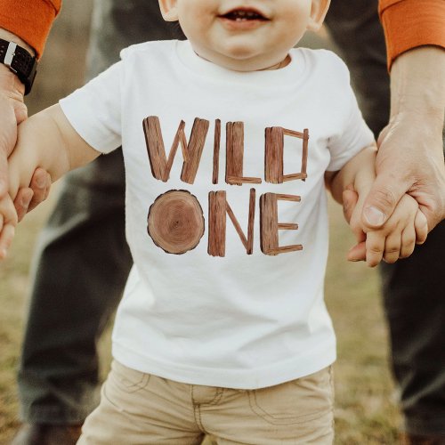 Rustic Wild One 1st Birthday  Baby T_Shirt