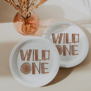 Rustic Wild One 1st Birthday Paper Plates