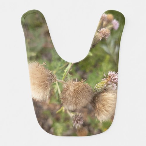 Rustic Wild Thistle Botanical Baby Bib