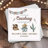 Rustic Wild West Cowboy Baby Shower Paper Plates